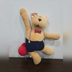 Plush Bear Toy with Red Bow Tie